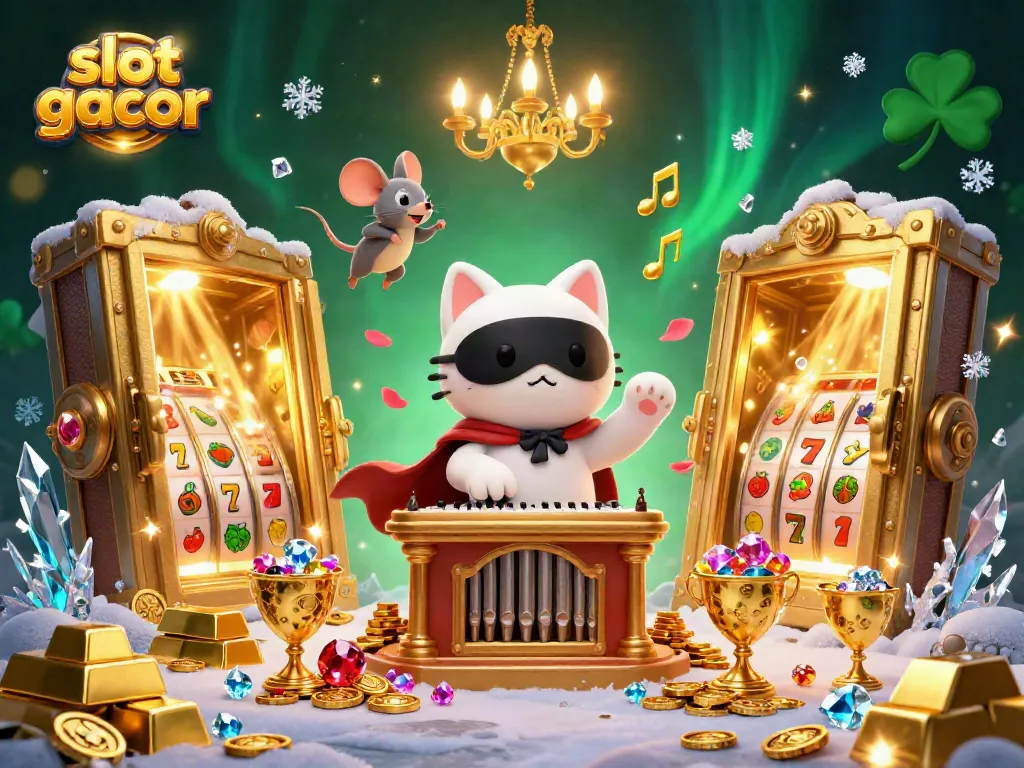 Experience the thrilling slot gacor action with our 3D casino scene of legendary characters and treasures.