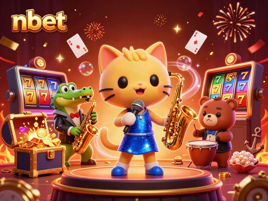 Experience thrilling nbet gameplay with a vibrant casino illustration featuring animated characters and game elements.