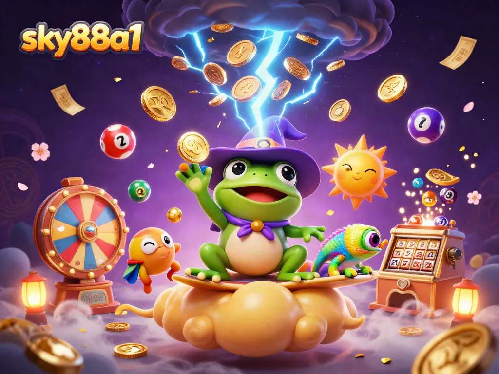 Experience the thrill of gaming at sky88a1 with a dynamic scene of winning charm and excitement.