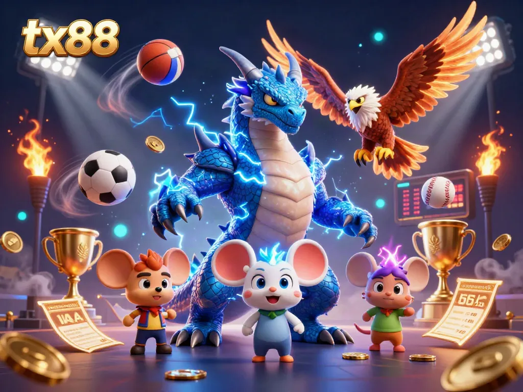 Engage with tx88's electrifying online betting world, featuring dynamic characters and casino elements.
