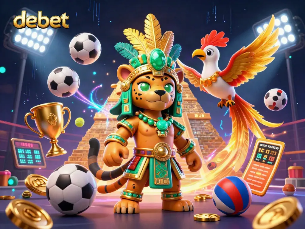Engage with the debet experience, featuring vibrant characters and dynamic betting elements in an exciting casino scene.