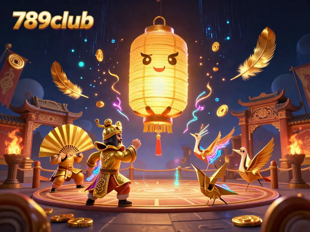 Experience the vibrant spirit of 789club with a dynamic 3D casino illustration featuring lucky symbols and golden elements.