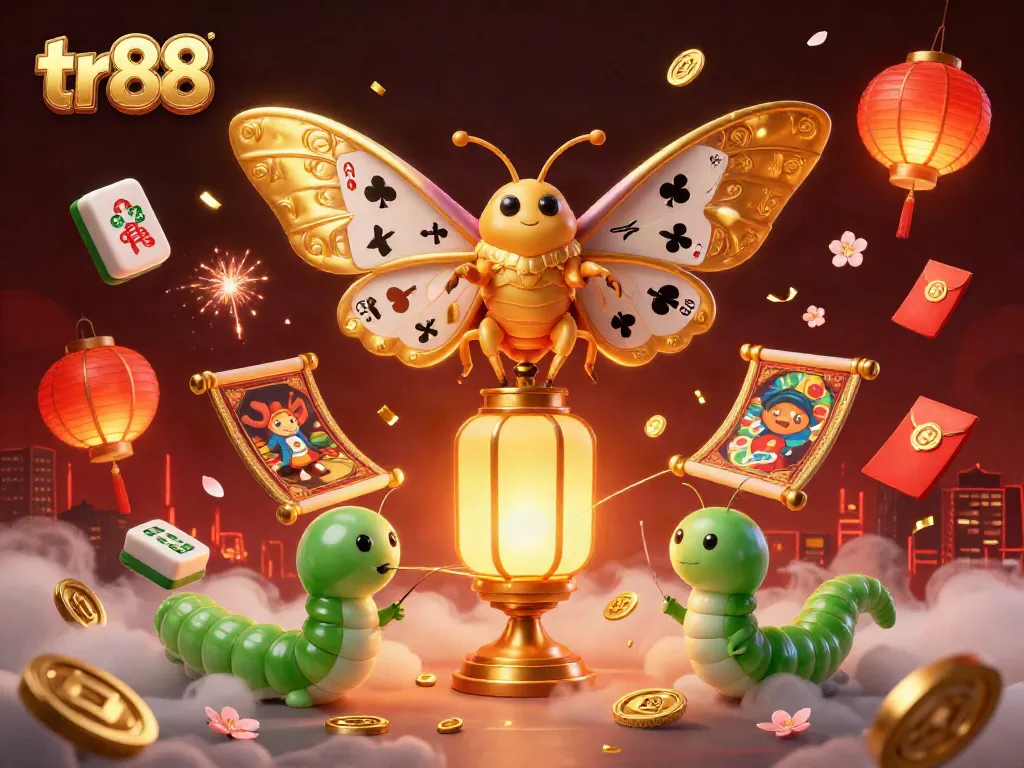 Experience thrilling tr88 gaming with vibrant casino scenes within a captivating 3D illustration.