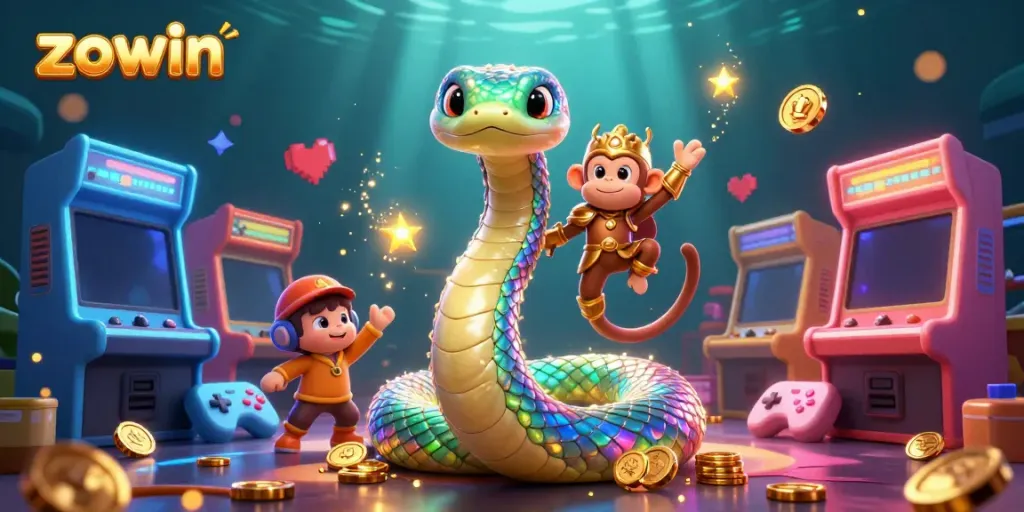 Zowin game characters showcasing vibrant gameplay atmosphere with magical elements and casino aesthetics.