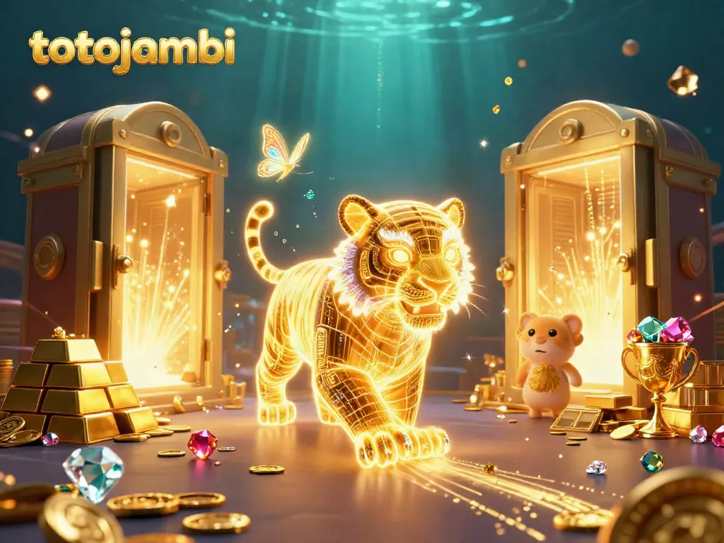 Win big with totojambi in a vibrant digital casino scene featuring treasures and energy