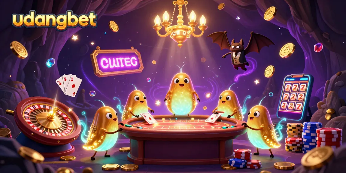 Join udangbet at a vibrant casino adventure as glimmering glowworms guide the action!